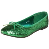 Verde STAR-16G brillo zapatos de bailarinas mujer planos