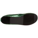 Verde STAR-16G brillo zapatos de bailarinas mujer planos