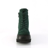 Verde Terciopelo 11,5 cm SHAKER-52 botines cua alta plataforma negro