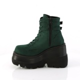 Verde Terciopelo 11,5 cm SHAKER-52 botines cua alta plataforma negro