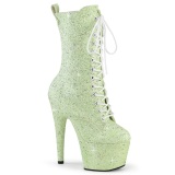 Verde glitter 18 cm ADORE-1040GR plataforma botines tacn alto mujer