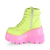 Verde neon 5 cm SHAKER-52 botines cyberpunk plataforma