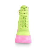 Verde neon 5 cm SHAKER-52 botines cyberpunk plataforma