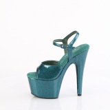 Verdes 18 cm ADORE-709GP brillo plataforma sandalias de tacn alto