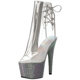 Vinilo piedra cristal 18 cm BEJEWELED-1018D7 botines mujer con plataforma