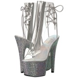 Vinilo piedra cristal 18 cm BEJEWELED-1018D7 botines mujer con plataforma