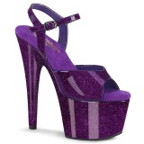 Violeta 18 cm ADORE-709GP brillo plataforma sandalias de tacn alto