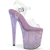 Violeta 20 cm 808RRS Zapatos altos pole dance strass plataforma