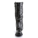 WALKER-130 negro botas de capitn cosplay halloween botas de hombre